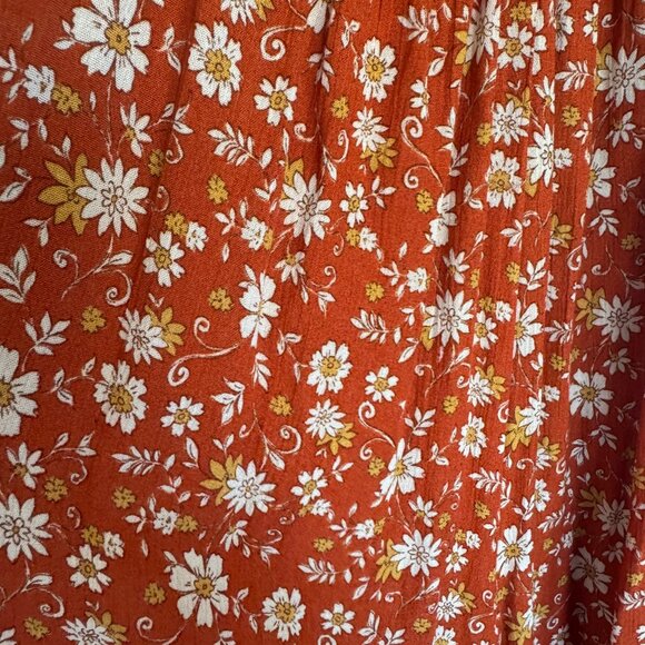 Anthropology Chrysanthemum WideLeg Romper Jumpsuit Tangerine - 0393 - Picture 6 of 6
